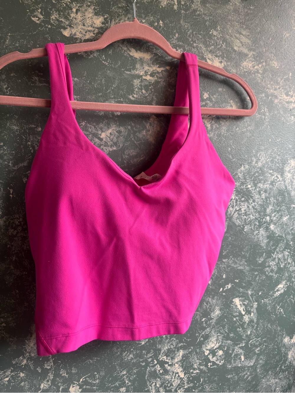 lululemon athletica Hot Pink Cropped V-Neck Tank